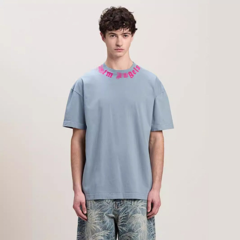 Palm Angels T-shirt Scarf Print Short Sleeve T-shirt