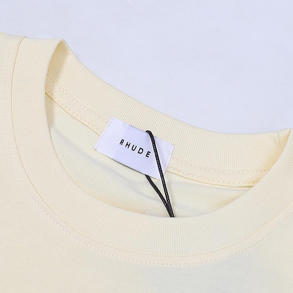 Rhude T-shirts Paradiso Rally Racing Short Sleeves Men and Women