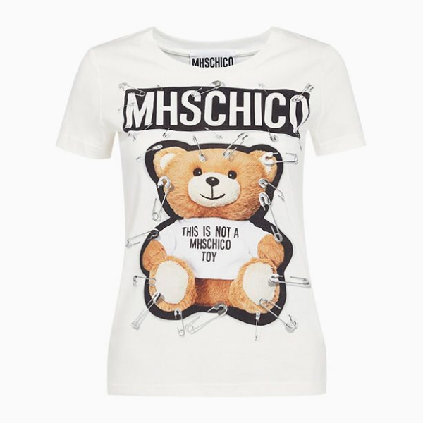 Moschino T-shirt Teddy Bear Mickey Mouse Printed T-shirt Men And Women