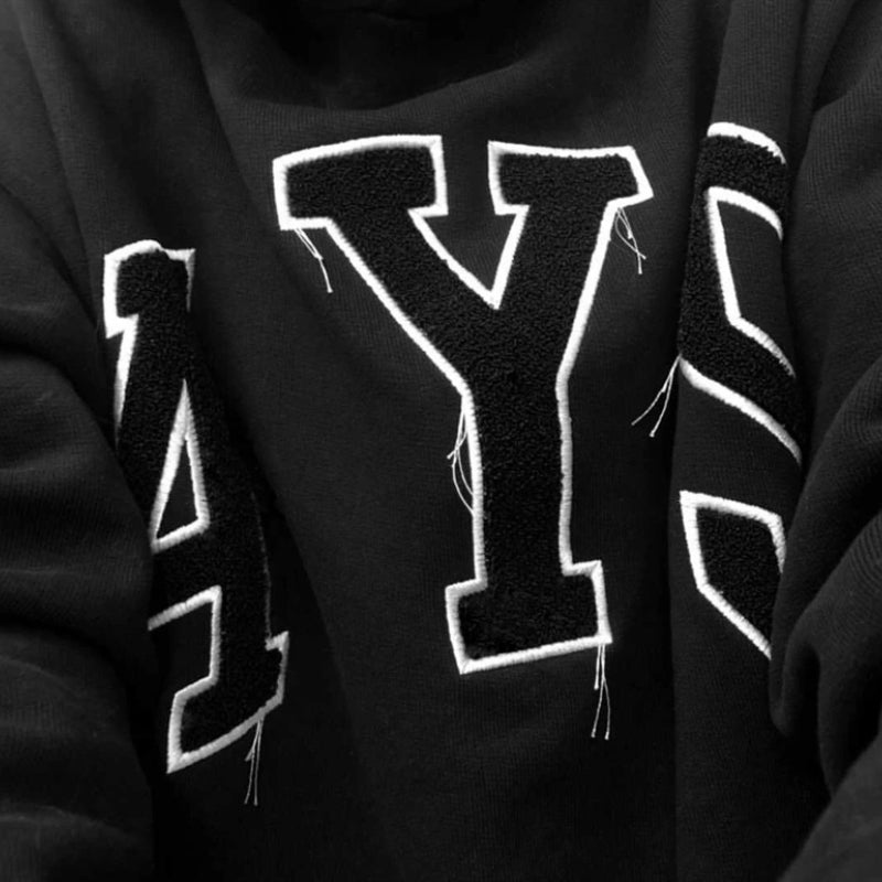 Askyurself Hoodie Letter Zipper Terry Hooded Sweater