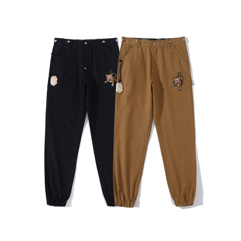 Bathing Ape Pant Fashion Brand Embroidery Overalls Men's Street Fashion Casual Pants
