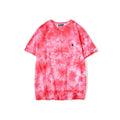 Bathing Ape T-Shirt Summer Ape Head Casual Tie-Dye Top T-shirt with Short Sleeves