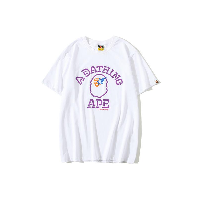 Bathing Ape T-Shirt Purple Ape Head Neon XINGX Lightning T-shirt