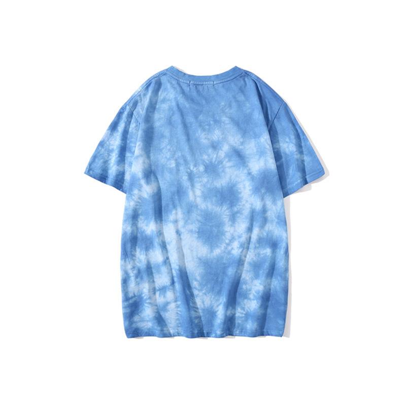 Bathing Ape T-Shirt Summer Ape Head Casual Tie-Dye Top T-shirt with Short Sleeves
