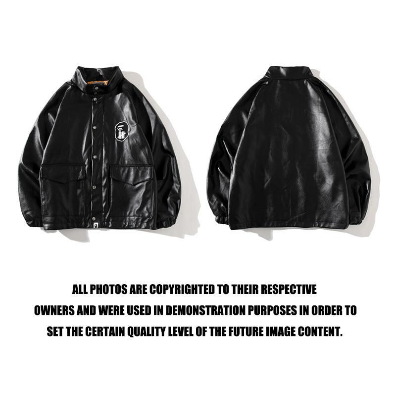 Bathing Ape Coat Spring and Autumn Fashion Brand Leather Jacket Youth Fashion Leather Jacket