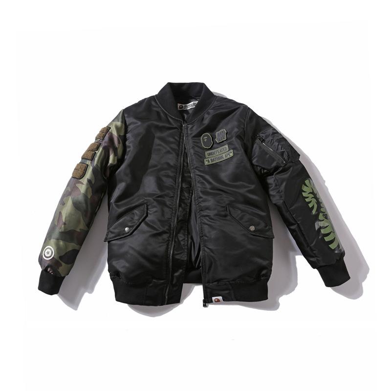 Bathing Ape Coat Autumn and Winter Fashion Brand Camouflage Sleeve Thickened Men's Casual Cotton-Padded Clothes Coat