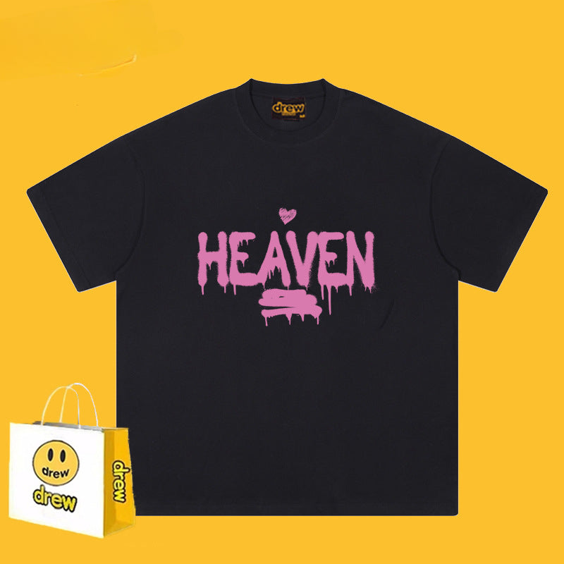 Drew T-shirts Smiley Face Letter Printing