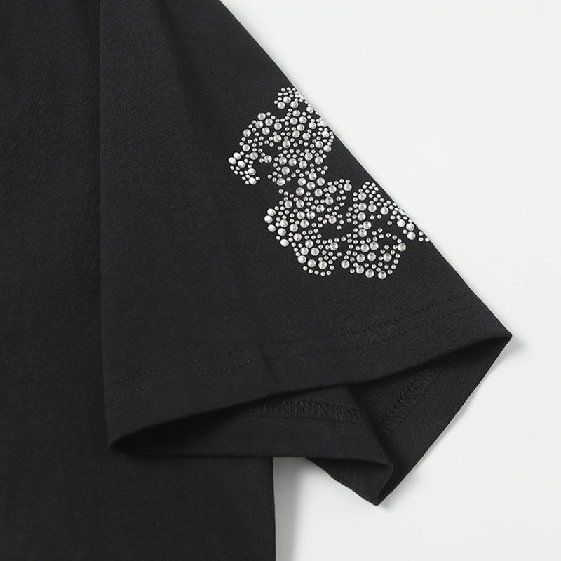 Denim Tears T-shirt & Shorts 2 Piece Set Rhinestones