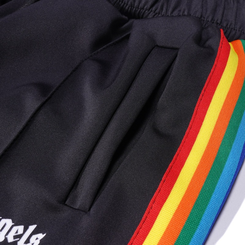 Palm Angels Shorts Angel Casual Rainbow Shorts Elastic Sports Fifth Pants