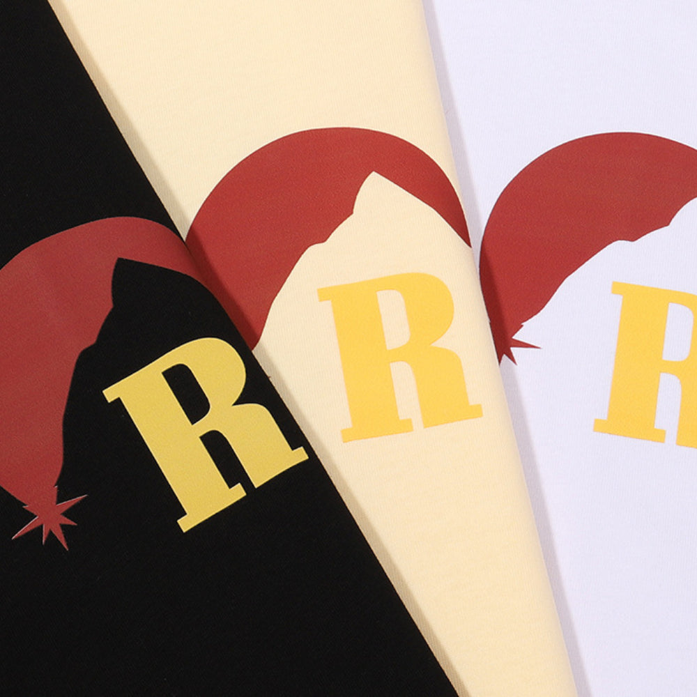 Rhude T-shirt Sunset Design Sense Printed Short Sleeve T-shirt