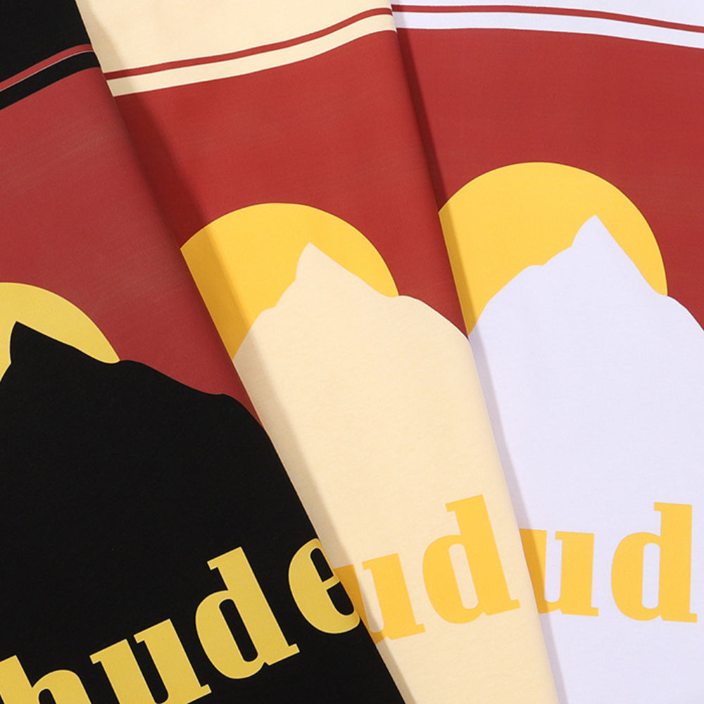 Rhude T-shirt Sunset Design Sense Printed Short Sleeve T-shirt