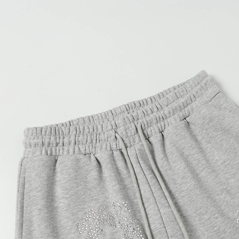 Denim Tears T-shirt & Shorts 2 Piece Set Rhinestones