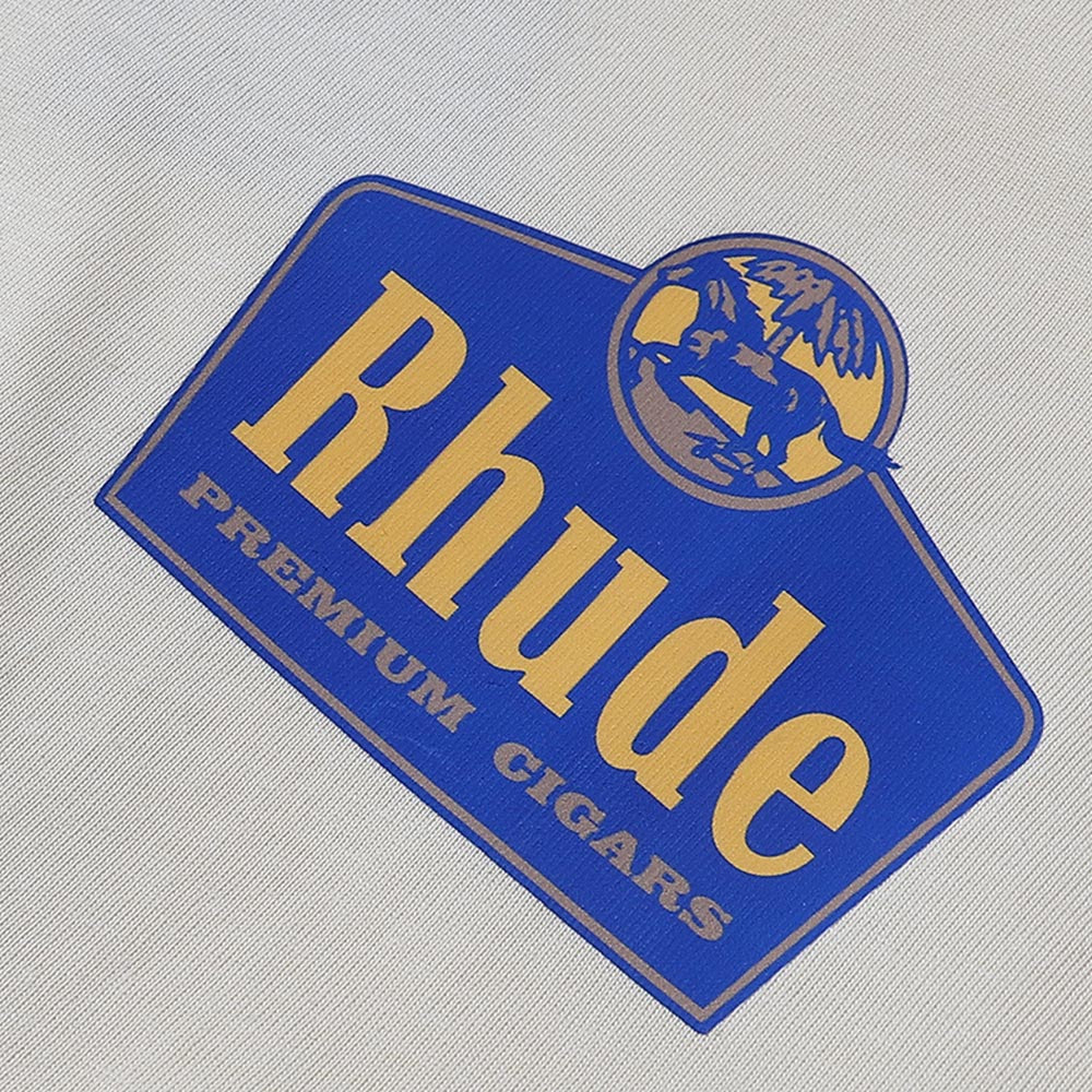 Rhude T-shirts Wine Printing Cotton Casual Short Sleeve Men and Women