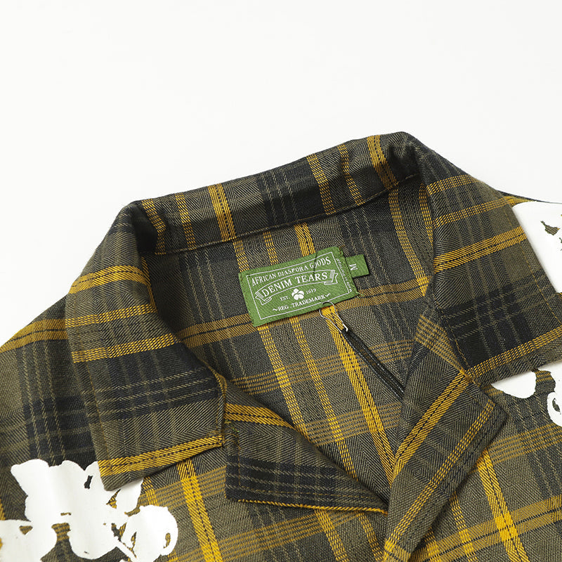 Denim Tears Long-Sleeved Shirt & Suit Pants 2 Piece Set Kapok Plaid