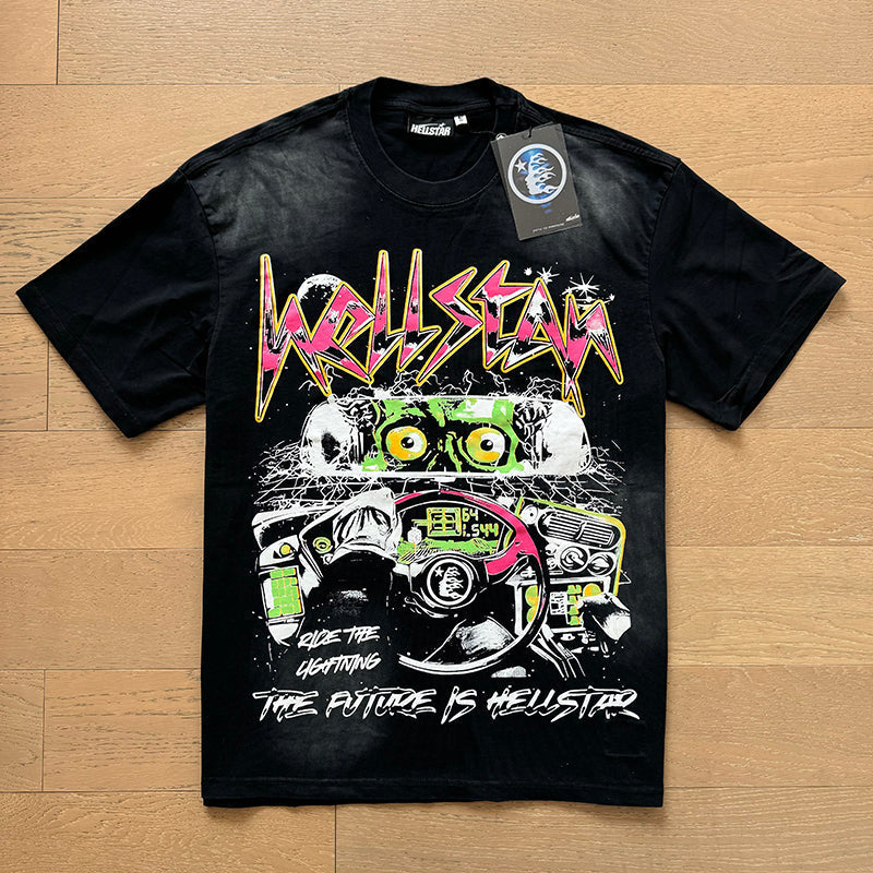 Hellstar T-shirts Washed Aging Process