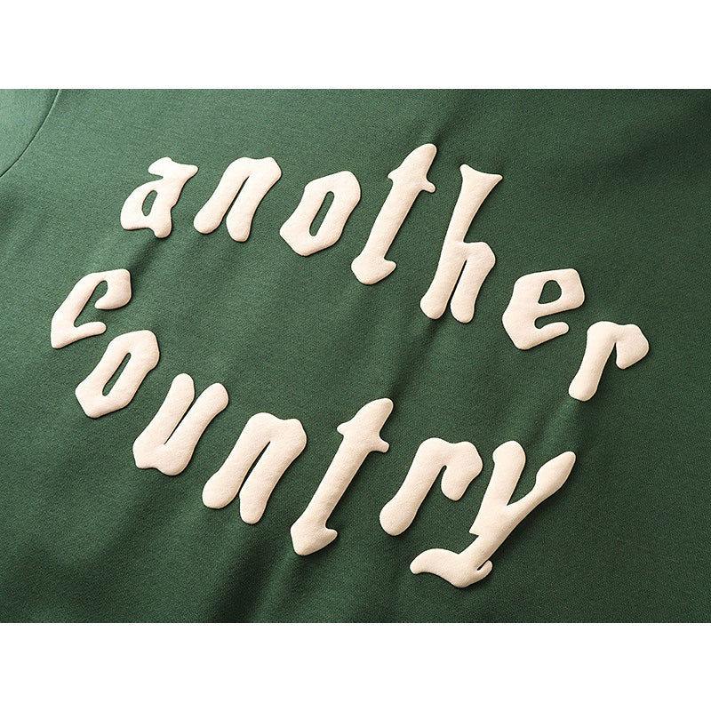 Denim Tears Hoodie Alphabet Foam Print Fleece Hoodie Sweater