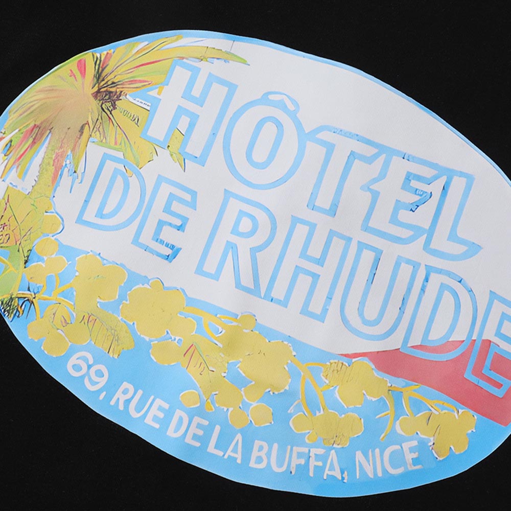 Rhude T-shirts Cotton Casual Short Sleeve Men and Women