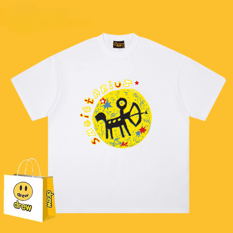 Drew T-shirts Drew Short Sleeve Smiley Face Spring and Summer