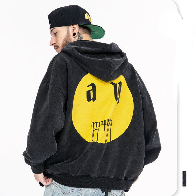 Askyurself Hoodie Men's Autumn Loose Hooded Sweater