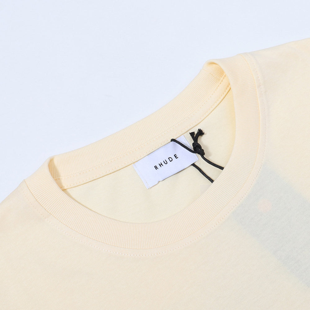Rhude T-shirt Sunset Design Sense Printed Short Sleeve T-shirt