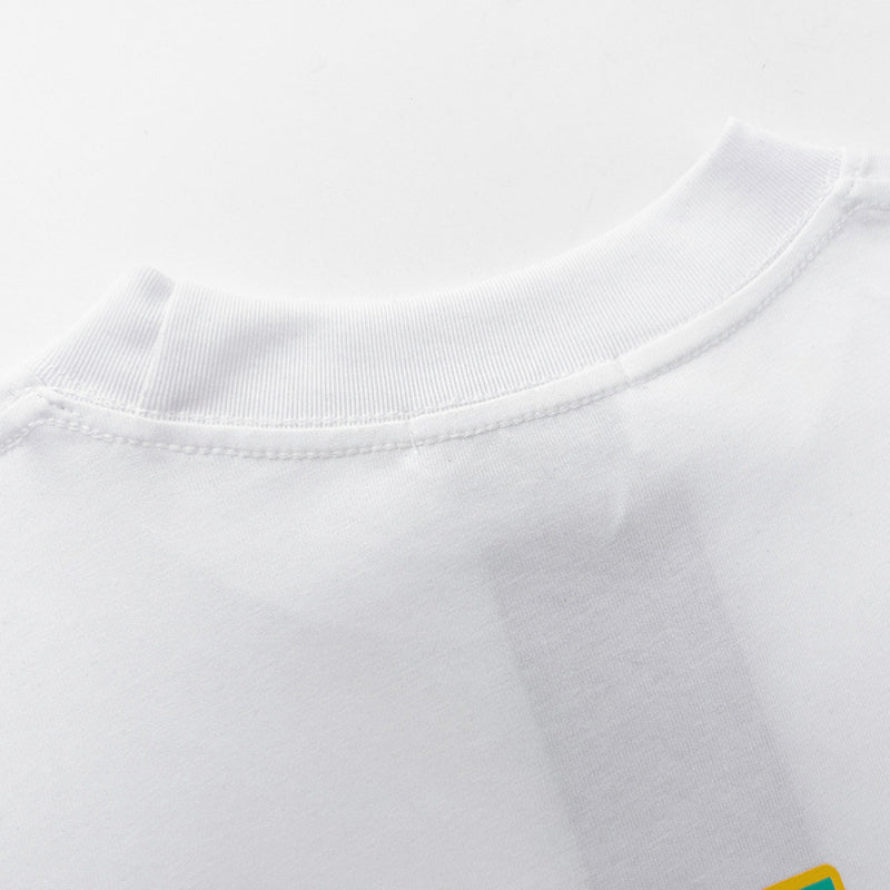 Rhude T-shirt Micro Label Letter Coconut Pattern Short Sleeve T-shirt