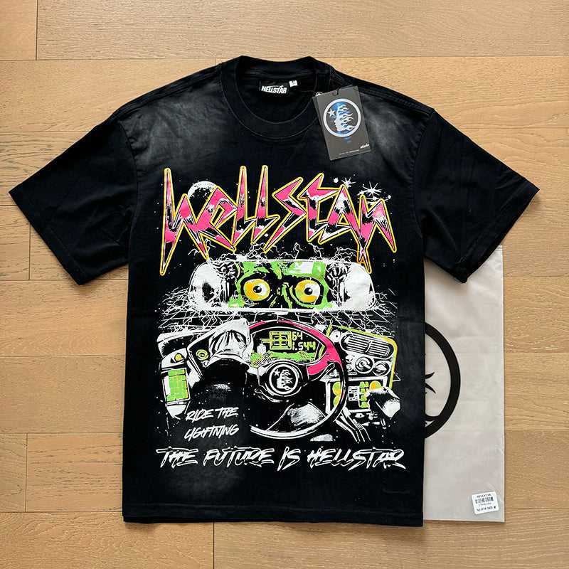 Hellstar T-shirts Washed Aging Process