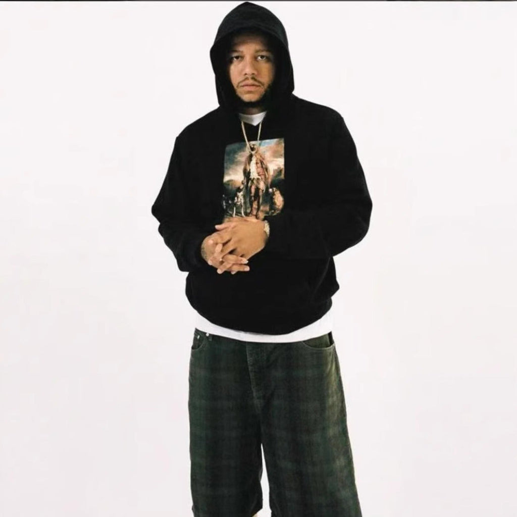 Denim Tears Hoodie oil painting alphabet print hoodie sweater