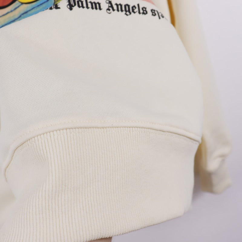 Palm Angels Sweatshirts Painted Mouth Logo Print Long Sleeve Crew Neck Sweater