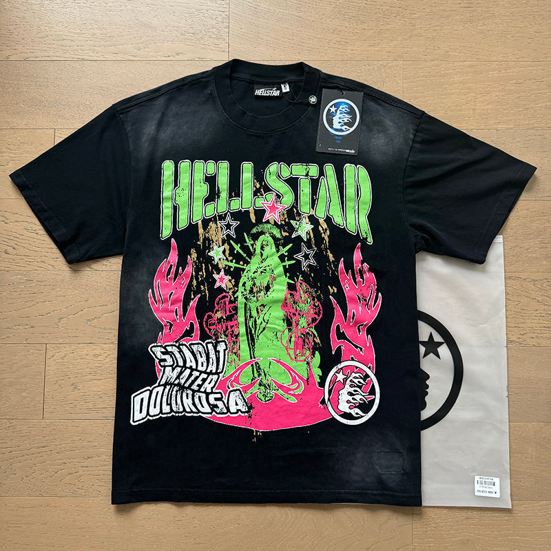 Hellstar T-shirts Washed Aging Process