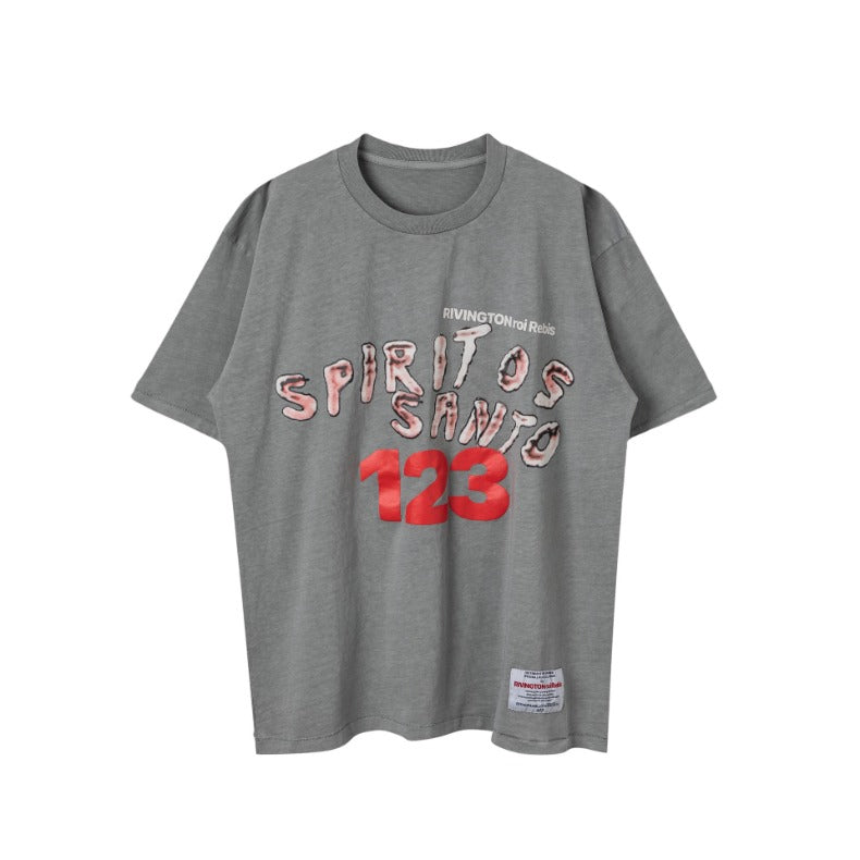 RRR123 T-shirt Distressed Loose T-shirt