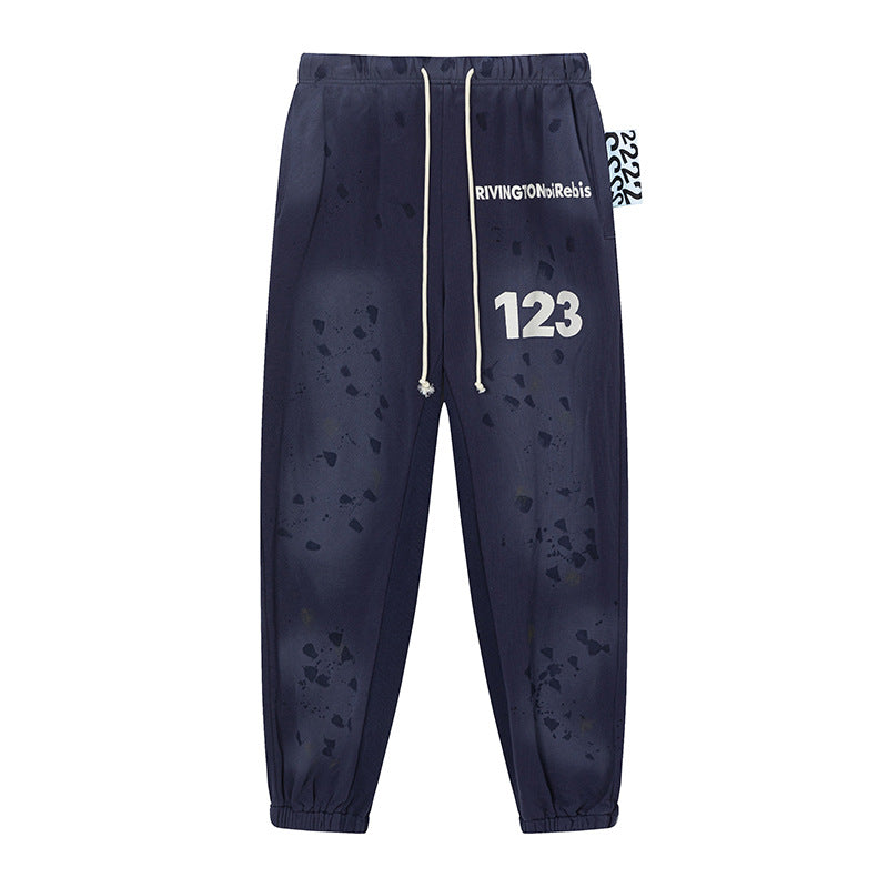 RRR123 Pants Unisex Distressed Drawstring Trousers