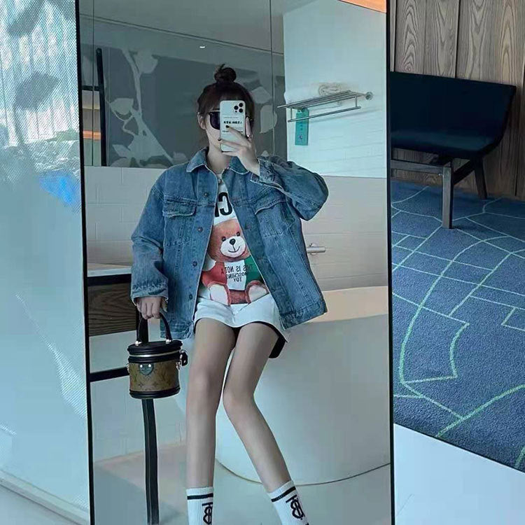 Moschino T-shirt Printed T-shirt Women Loose Casual Short-Sleeved Top