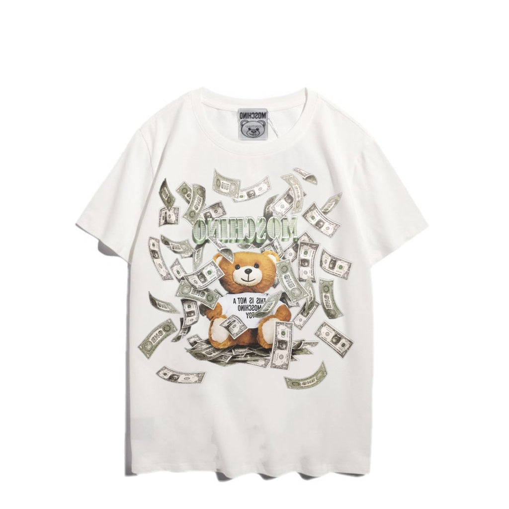 Moschino T-shirt Bear Printed Short-Sleeved T-shirt Couple Wear