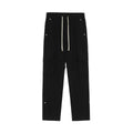 Askyurself Pant Loose Casual Straight-Leg Drawstring Overalls Trousers