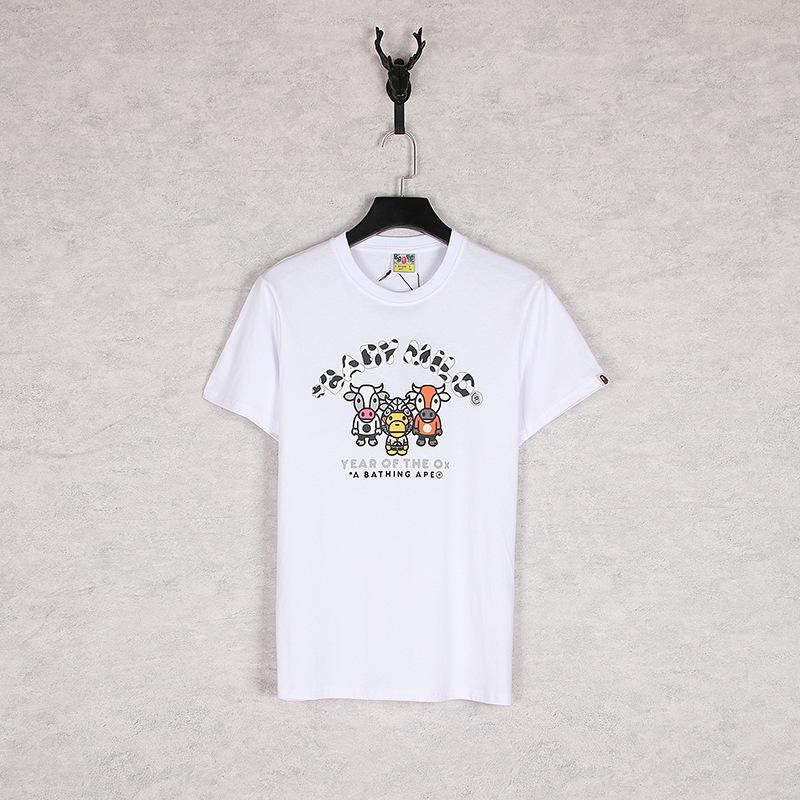 Bathing Ape T-Shirt Summer Plus Size Loose Cartoon Anime Print Short Sleeve T-shirt