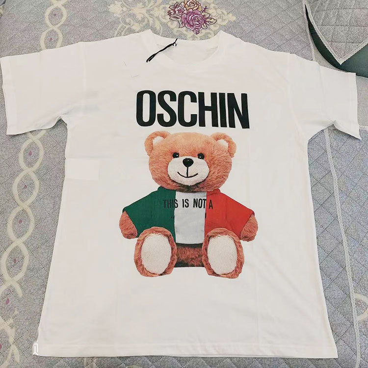 Moschino T-shirt Printed T-shirt Women Loose Casual Short-Sleeved Top