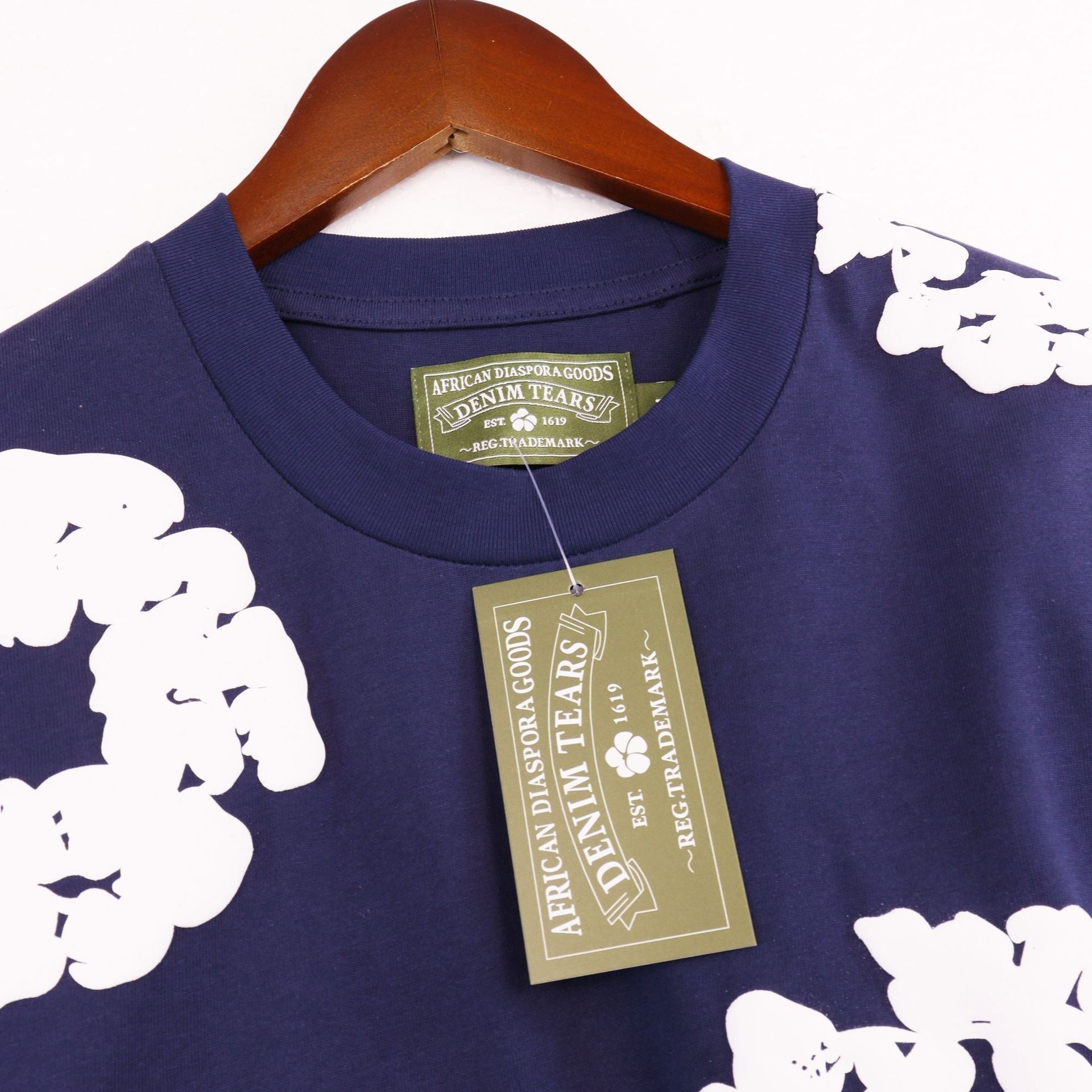 Denim Tears T-shirts Kapok Puff Print Short Sleeve T-shirt