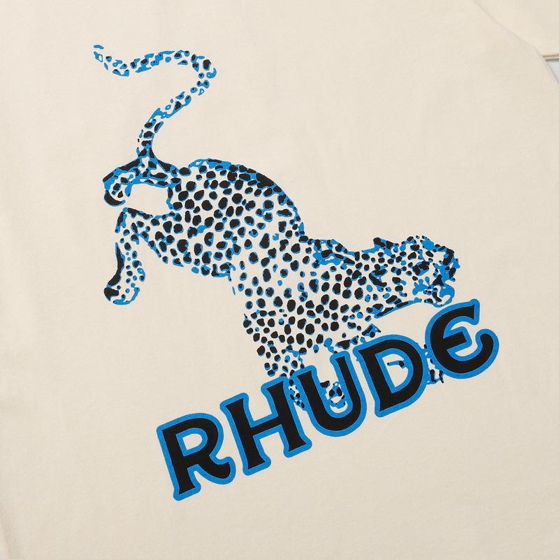 Rhude T-shirt Leopard Print Short Sleeve T-shirt