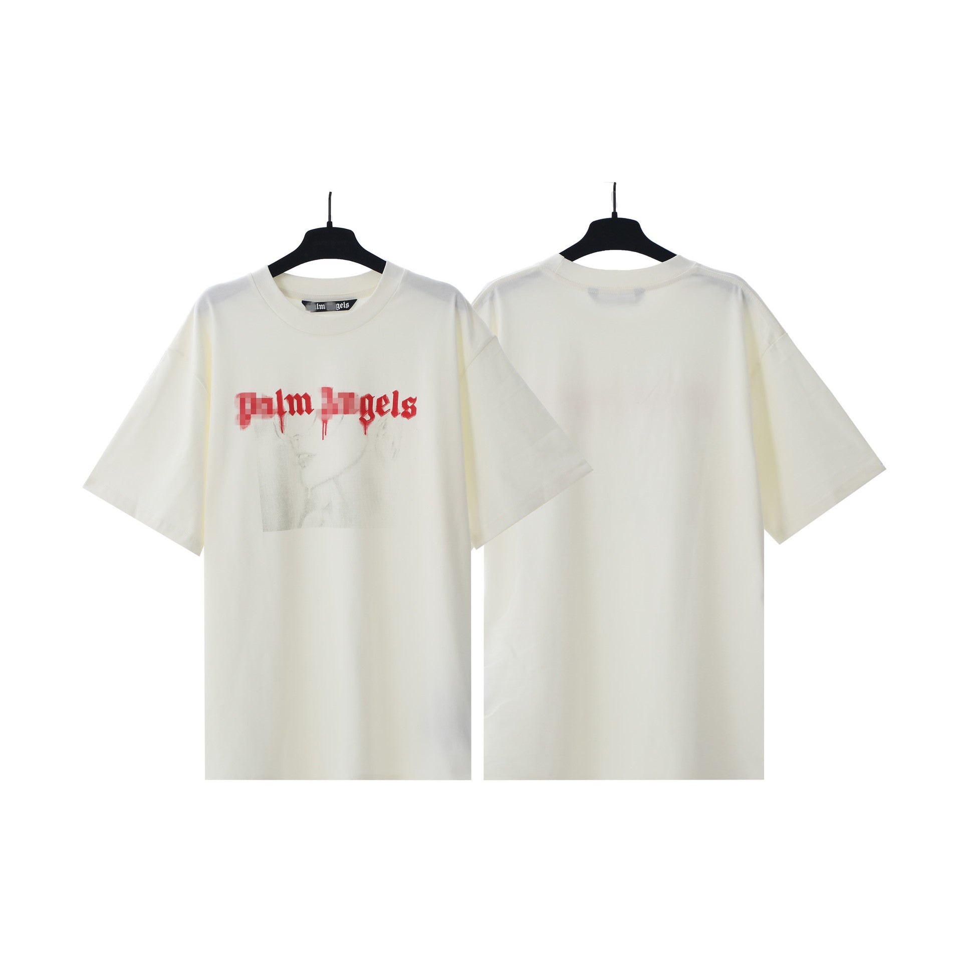 Palm Angels T-shirt Comic Stream Lacquer Alphabet Short Sleeve T-shirt
