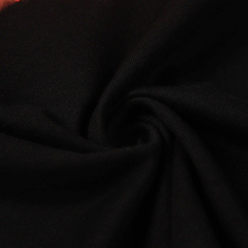 Denim Tears T-shirts Flame Wood Cotton Printed Loose Short Sleeve T-shirt