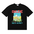 Rhude T-shirt Castle Coconut Letter Print Short Sleeve T-shirt