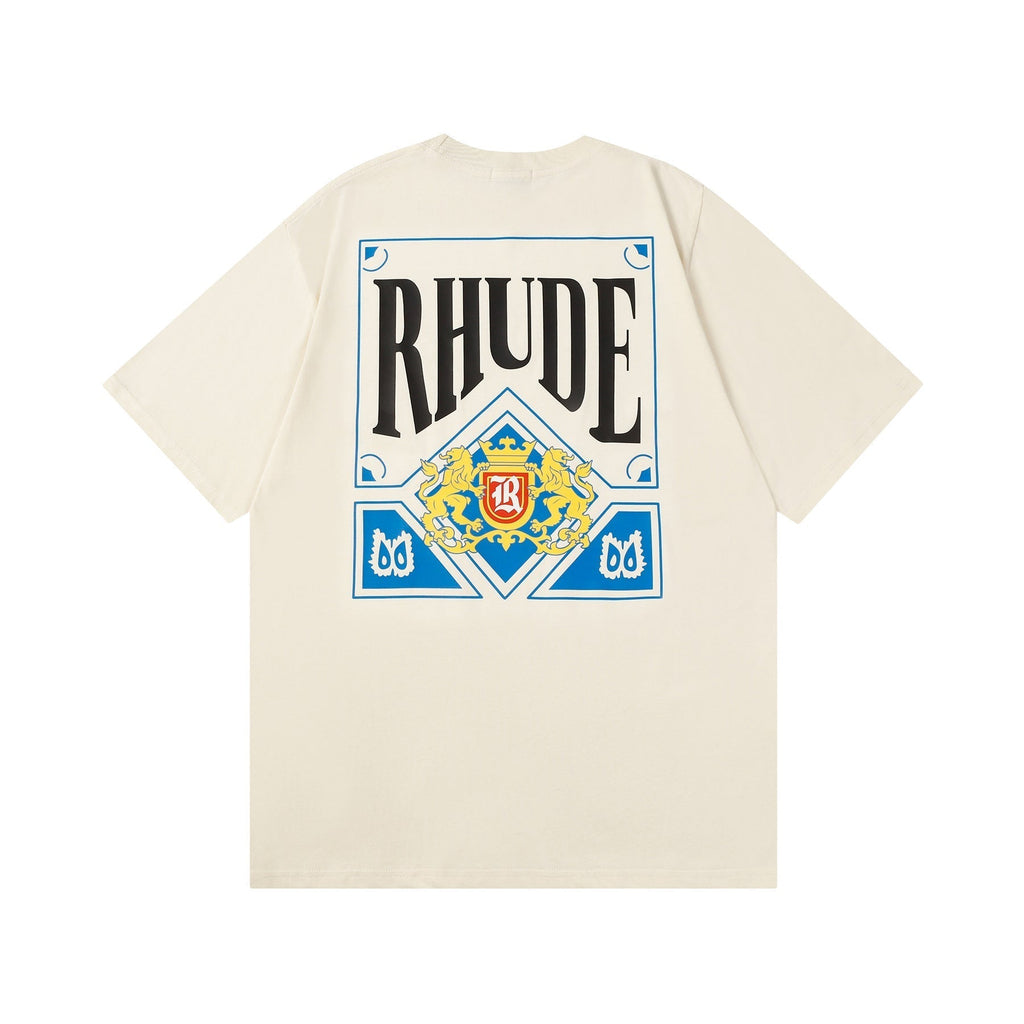 Rhude T-shirt Micro Standard Poker Printed Short Sleeve T-shirt