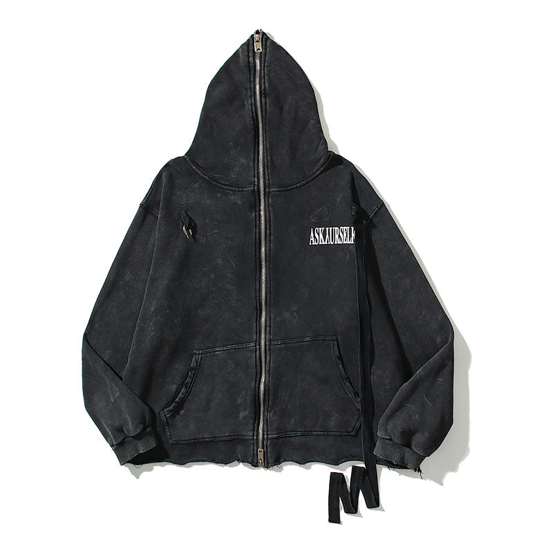 Askyurself Hoodie Zipper Hoodie Coat Tide