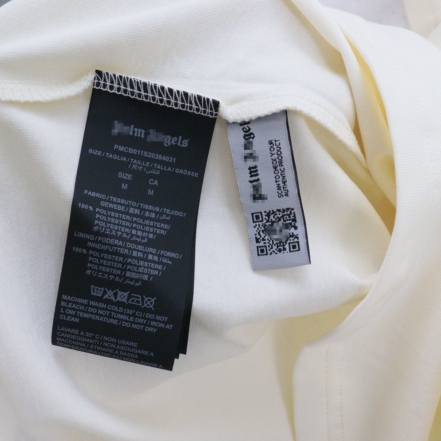 Palm Angels T-shirt Pigeon Flow Lacquer Letter Foam Short Sleeve T-shirt