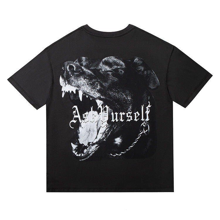 Askyurself T-shirts Casual Loose Distressed Short Sleeve