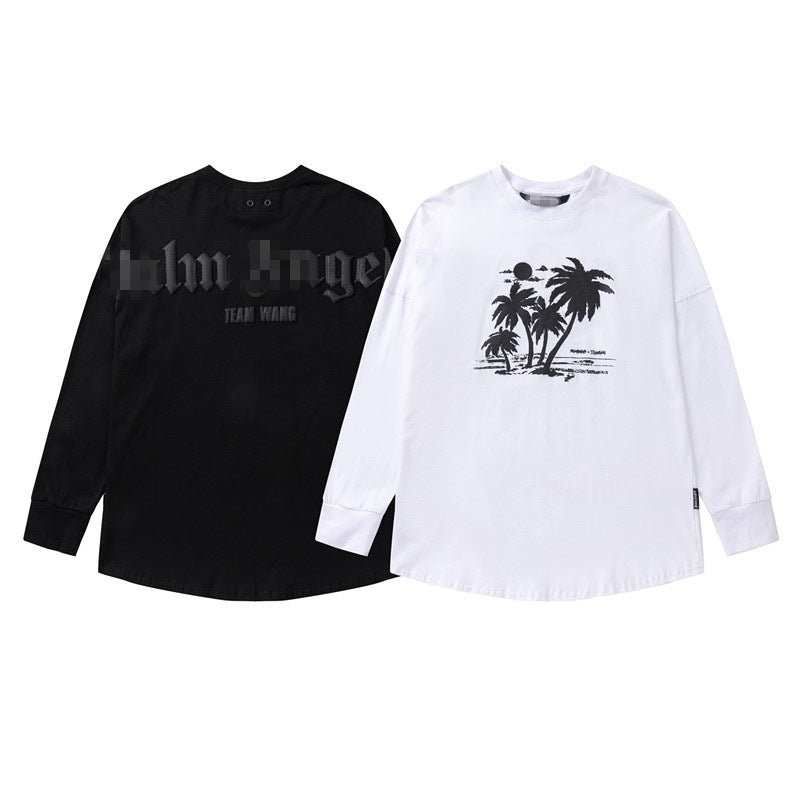 Palm Angle Sweatshirt Palm Angels Jackson Wang Teamwang Puff Print Ins Long Sleeve