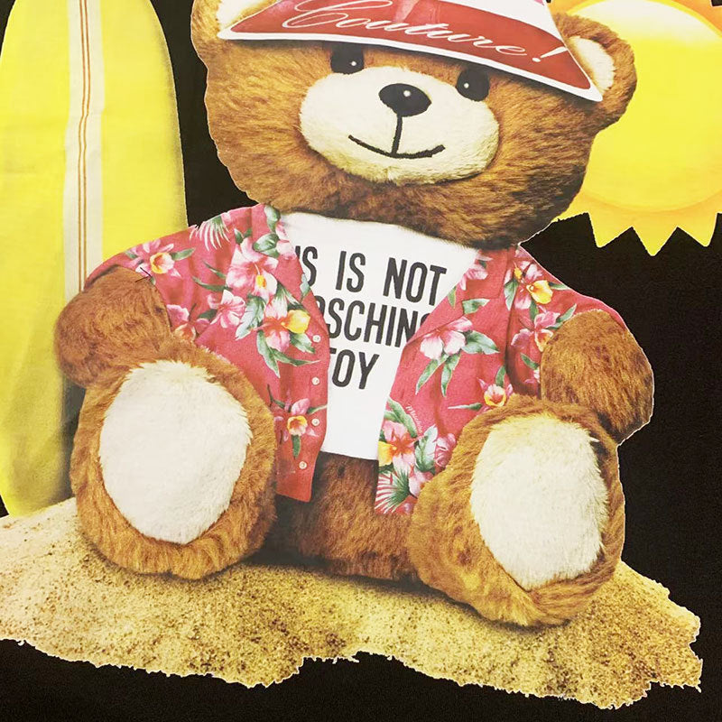 Moschino T-shirt T-shirt Round Neck Pullover Loose