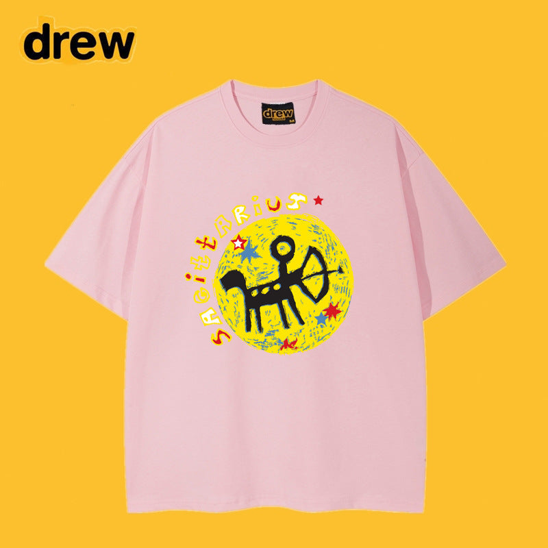 Drew T-shirts Drew Short Sleeve Smiley Face Spring and Summer