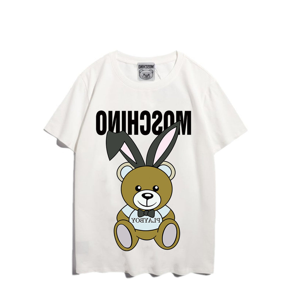 Moschino T-shirt Bear Printed Short-Sleeved T-shirt Couple Wear