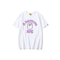 Bathing Ape T-Shirt Purple Ape Head XINGX Lightning T-shirt Male and Female Couples Wear